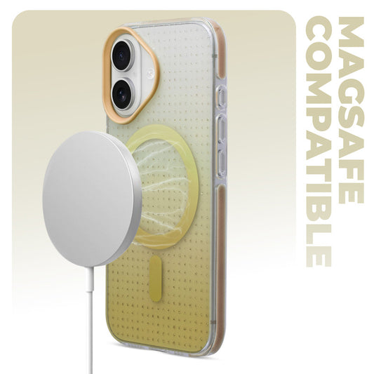 Stunning Dual Shade Starry MagSafe Hard Back Case for Apple iPhone 16 with Colourful Raised Camera Edges