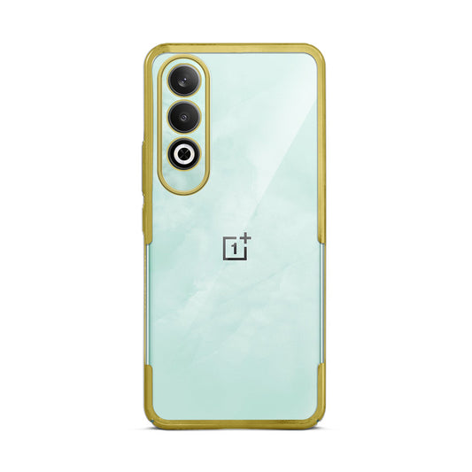 Crystal Clear Premium Case with Shiny Colorful Edges and Precise Cutouts for OnePlus Nord CE 4 5G