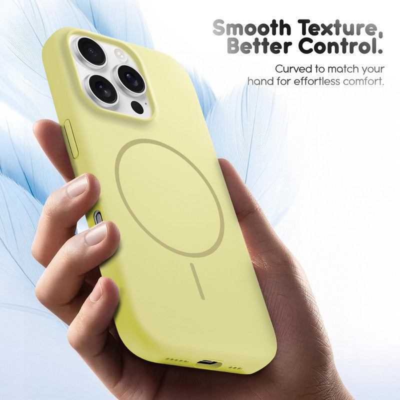 Cloud Feel Silicone Case for Apple iPhone 16 Pro – Supports Wireless Charging