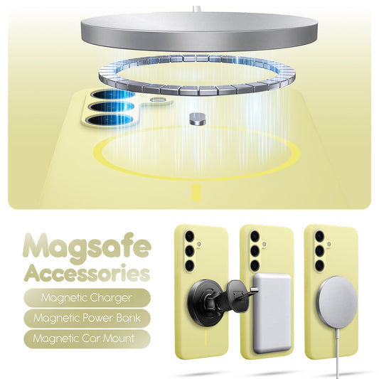 Cloud Feel Silicone Case for Samsung S25 Plus 5G – Supports Wireless Charging