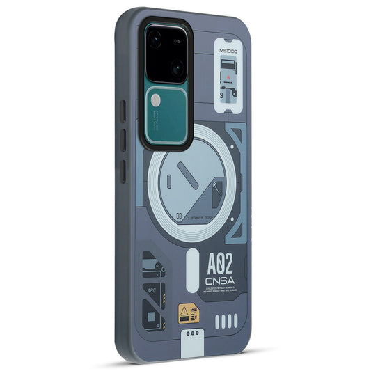 Mechanical Print Circuit Sector Print Hard Back Cover For Vivo V30 Pro 5G