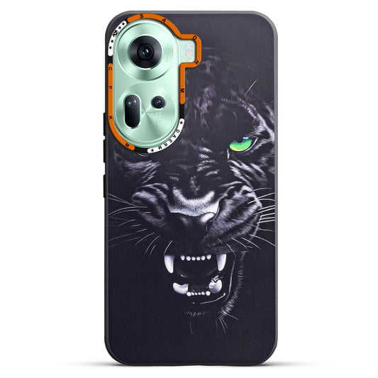 Dark Aesthetic Wild Animal Printed Back Cases For Oppo Reno 11 5G