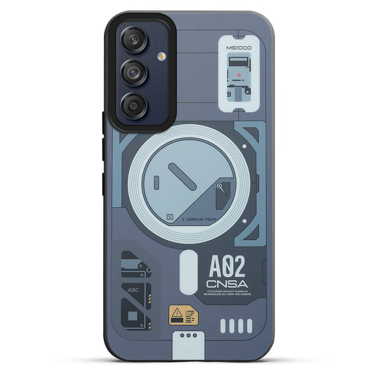 Mechanical Circuit Sector Print Hard Back Cover For Samsung F55 5G