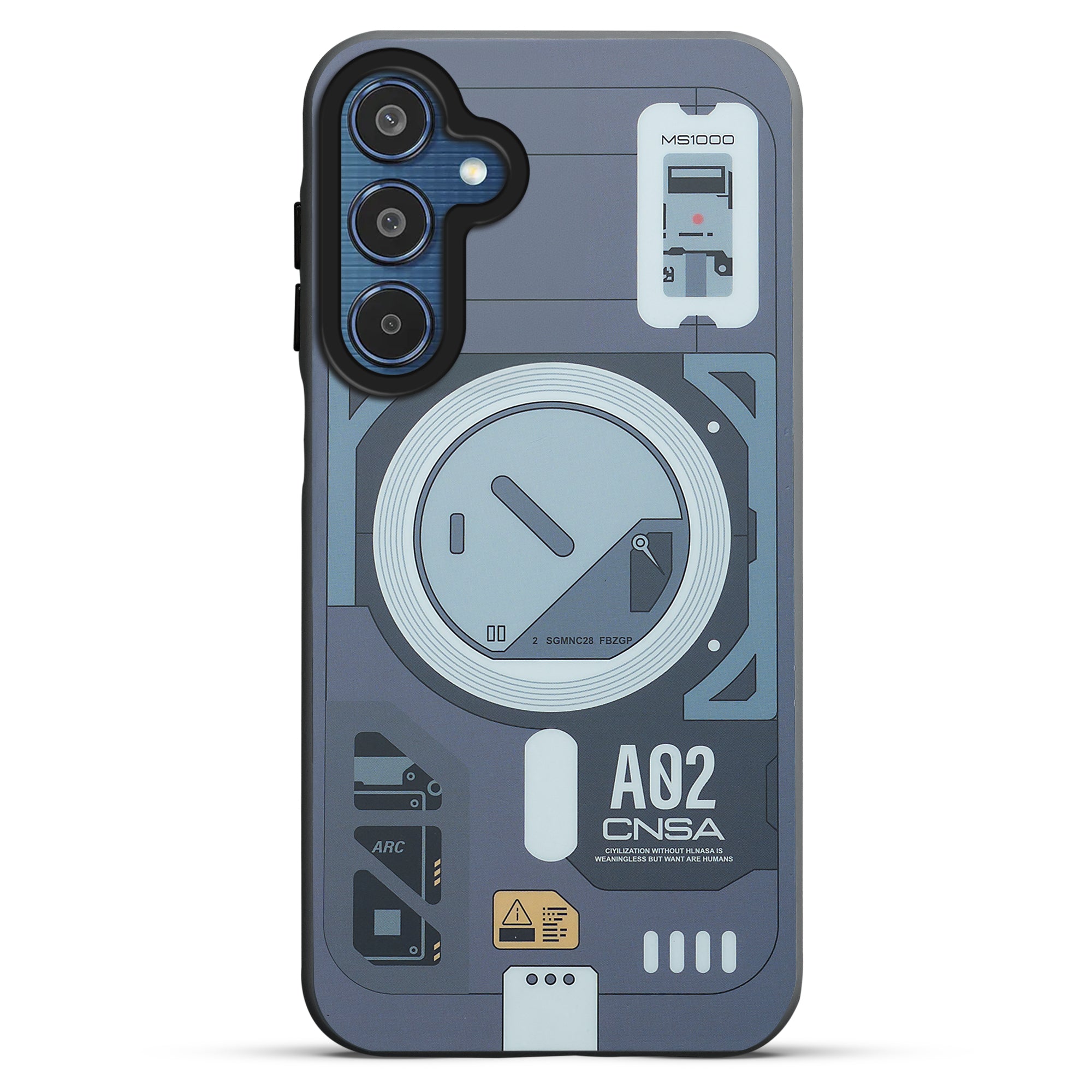 Mechanical Circuit Sector Print Hard Back Cover For Samsung A16 5G