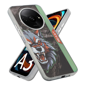 Beast Mode Animal Printed Back Case For Redmi A3 2024 With Hard Back & Glow Effect