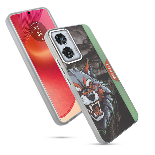 Beast Mode Animal Printed Back Case For Motorola Moto Edge 50 Fusion 5G With Hard Back & Glow Effect