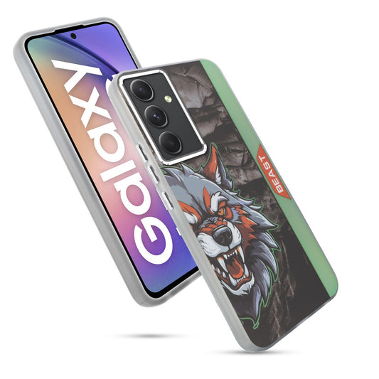Beast Mode Animal Printed Back Case For Samsung A54 5G With Hard Back & Glow Effect