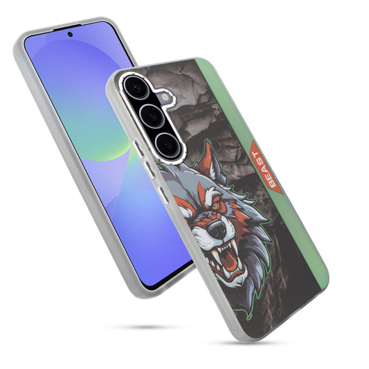 Beast Mode Animal Printed Back Case For Samsung A36 5G With Hard Back & Glow Effect