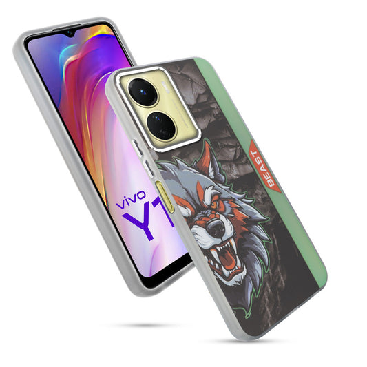 Beast Mode Animal Printed Back Case For Vivo Y16 With Hard Back & Glow Effect
