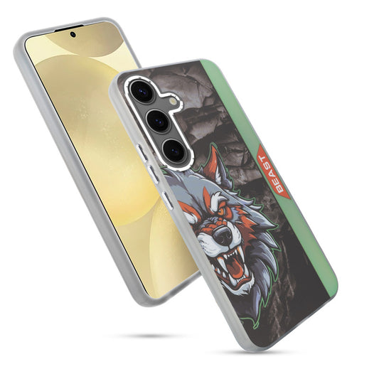 Beast Mode Animal Printed Back Case For Samsung S25 5G With Hard Back & Glow Effect