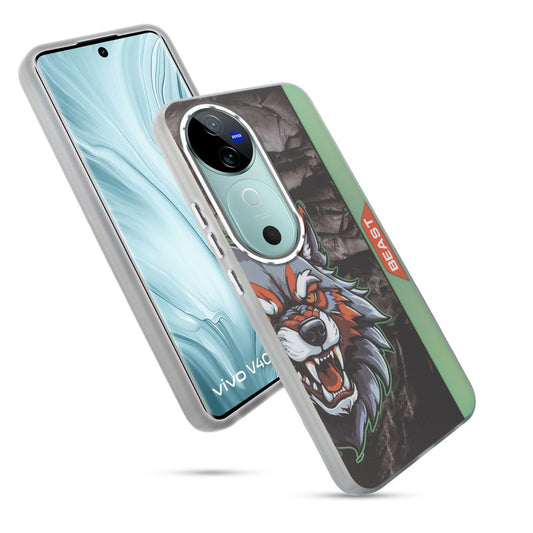 Beast Mode Animal Printed Back Case For Vivo V40 5G With Hard Back & Glow Effect