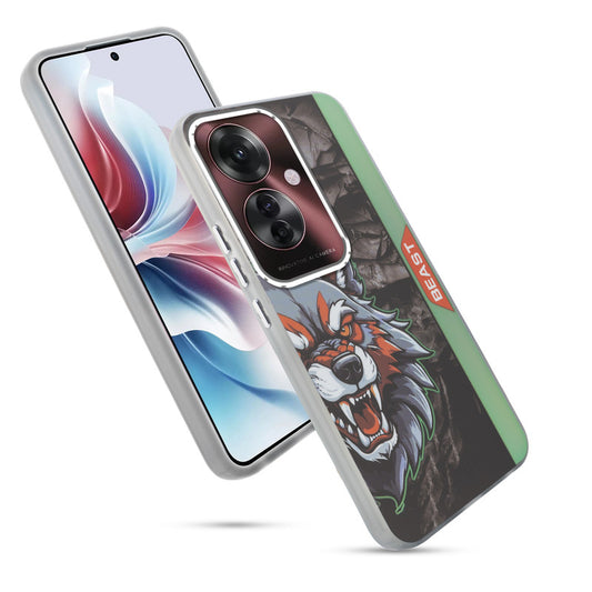 Beast Mode Animal Printed Back Case For Oppo F25 Pro 5G With Hard Back & Glow Effect