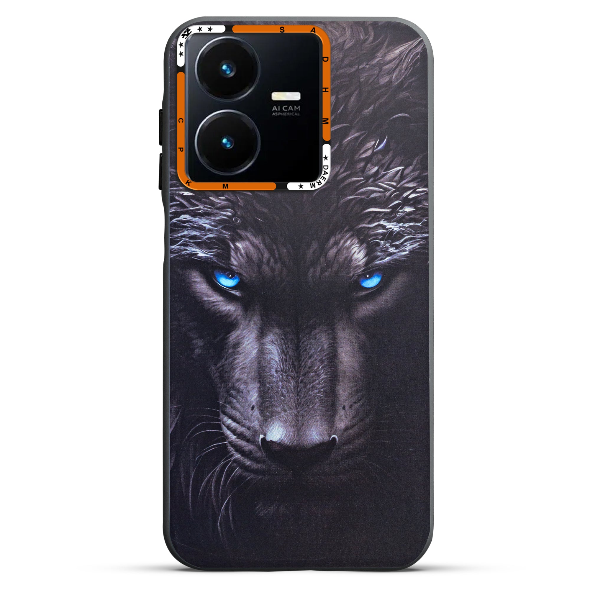 Dark Aesthetic Wild Animal Printed Back Cases For Vivo Y22