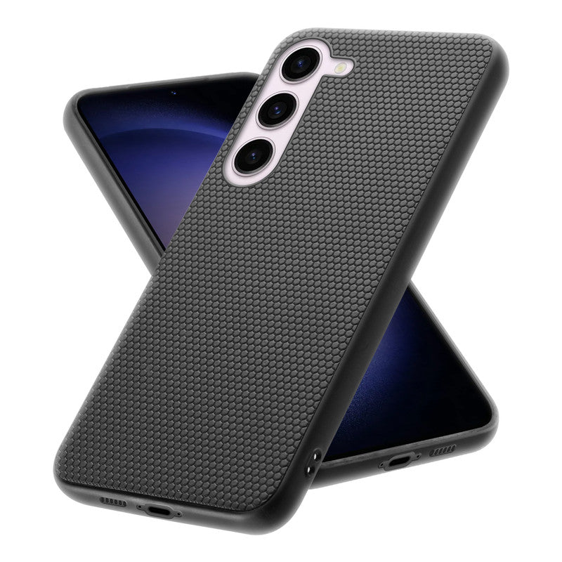 Premium Matte Finish Honeycomb Pattern Back Case For Samsung S23 Plus 5G