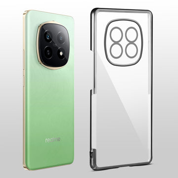 Crystal Clear Premium Case with Shiny Colorful Edges and Precise Cutouts for Realme P2 Pro 5G