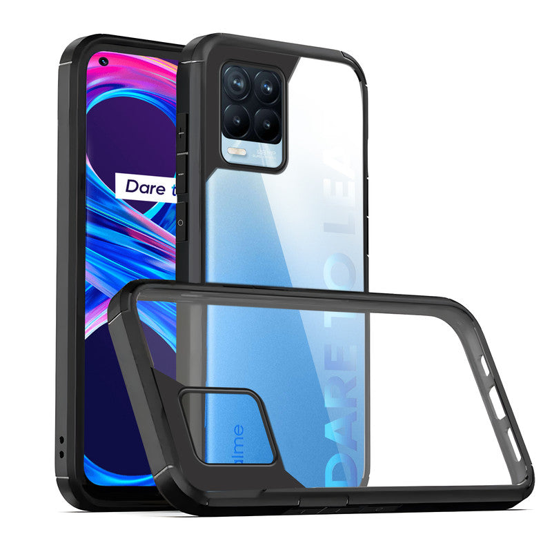 Silicone Border Transparent Back Cover for Realme 8 4G