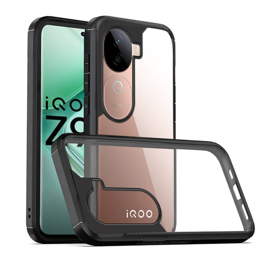 Silicone Border Transparent Back Cover for iQOO Z9s 5G