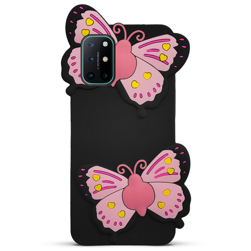 3D Vibrant Butterfly Silicone Phone Case For OnePlus 9R 5G