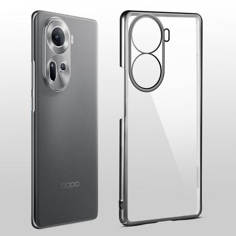 Crystal Clear Premium Shiny colorful Edges Hard Back Case For Oppo Reno 11 5G