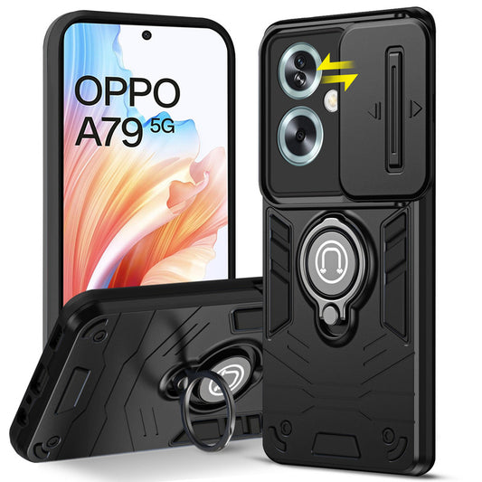 Ultra Rugged Case with Rotating Ring Holder Back Case For Oppo A79 5G