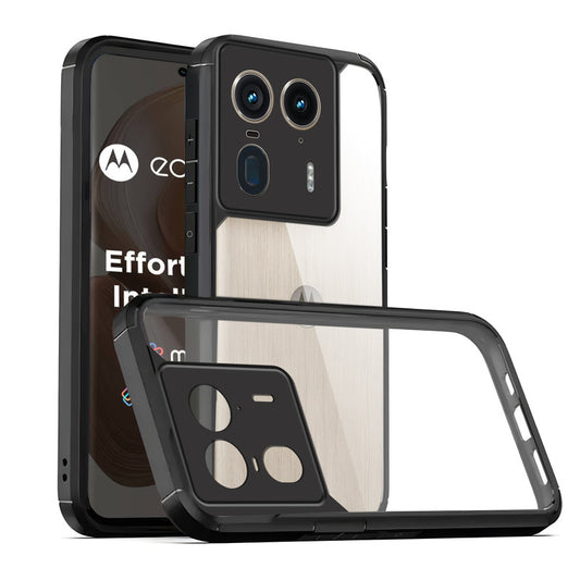 Silicone Border Transparent Back Cover for Motorola Moto Edge 50 Ultra 5G