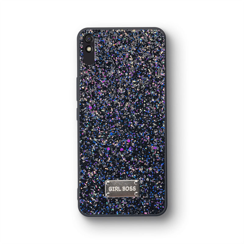 Sparkling Glitter Sequin Case with Camera Shield Back Cover For Redmi 9A