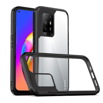 Silicone Border Transparent Back Cover for Oppo F19 Pro Plus 5G