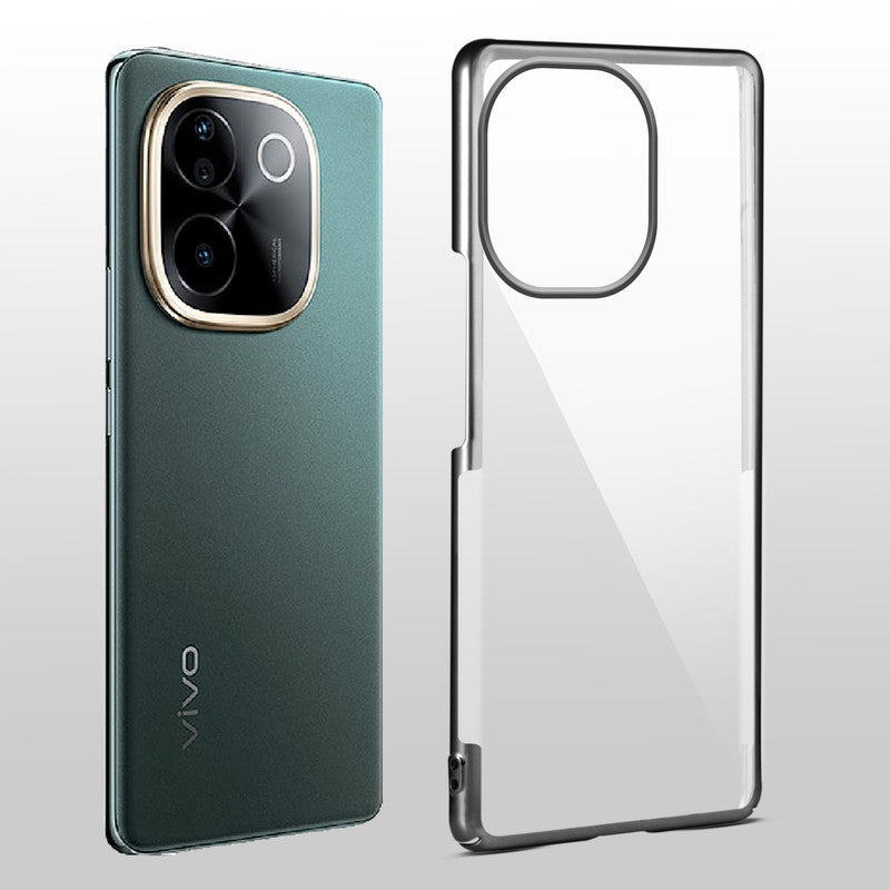 Crystal Clear Premium Case with Shiny Colorful Edges and Precise Cutouts for Vivo T3 Pro 5G