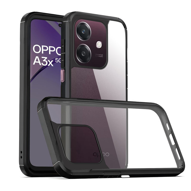 Silicone Border Transparent Back Cover for Oppo A3x 5G