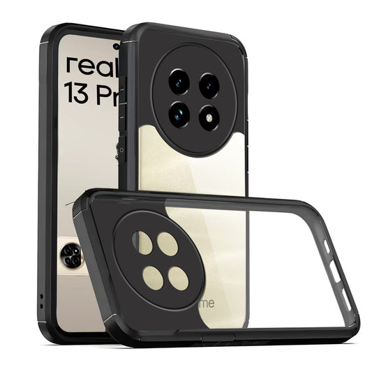 Silicone Border Transparent Back Cover for Realme 13 Pro 5G