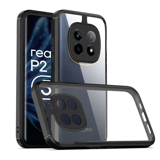 Silicone Border Transparent Back Cover for Realme P2 Pro 5G