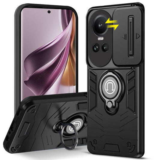 Ultra Rugged Case with Rotating Ring Holder Back Case For Oppo Reno 10 Pro 5G