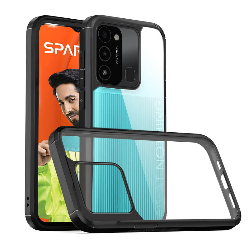 Silicone Border Transparent Back Cover for Tecno Spark Go 2022