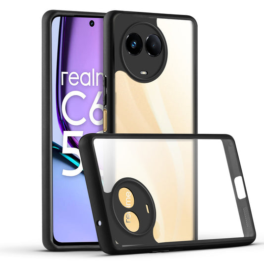 Premium Silicon Soft Framed Case with Clear Back Cover For Realme C67 5G