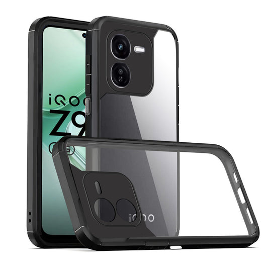 Silicone Border Transparent Back Cover for iQOO Z9x 5G