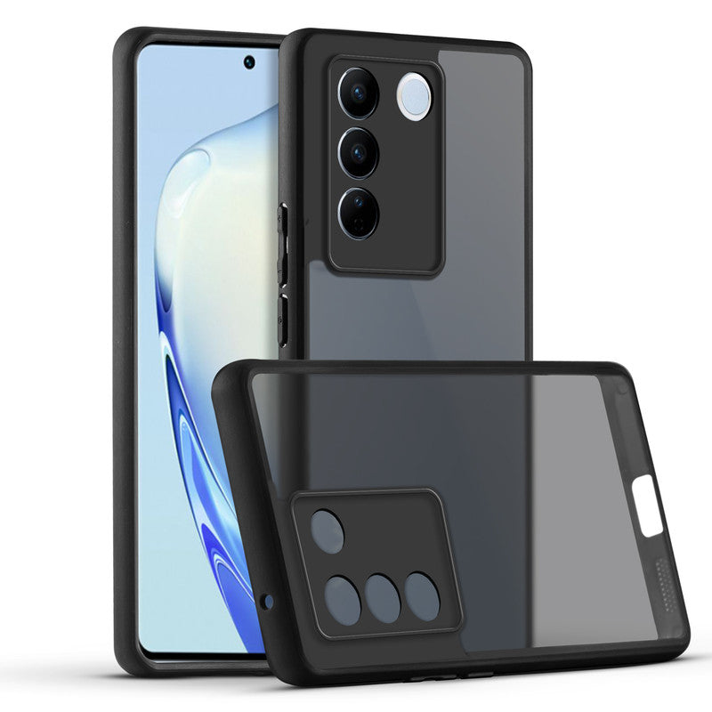 Semi-Transparent Premium Quality Back Cover Case for Vivo V27 5G