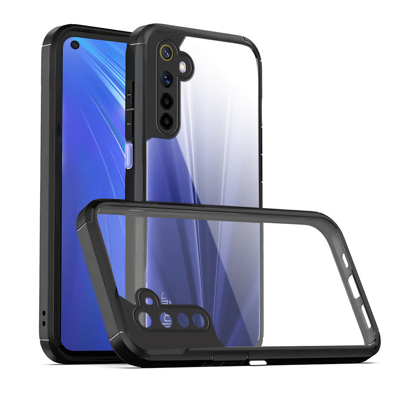 Silicone Border Transparent Back Cover for Realme 6