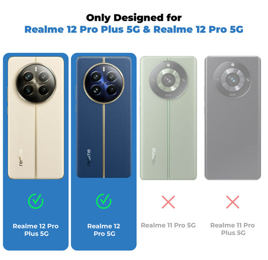 Premium Acrylic Transparent Back Cover for Realme 12 Pro 5G