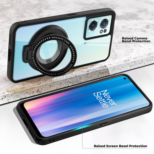 Soft Frame Clear Case Ring Holder Kickstand For OnePlus Nord CE 2 5G