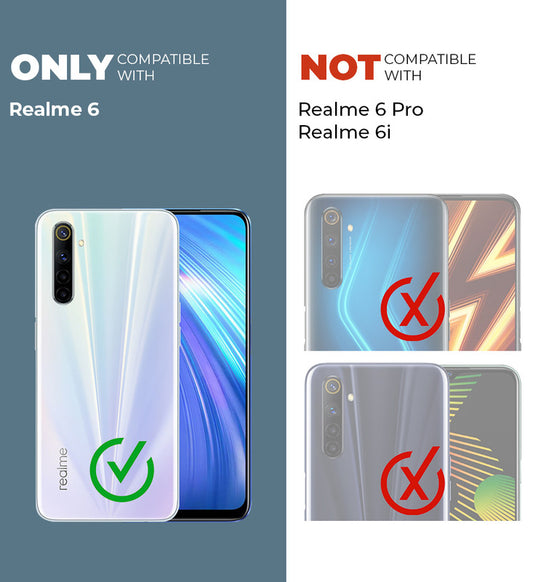 Silicone Border Transparent Back Cover for Realme 6