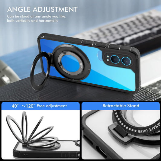 Silicone Grip Clear Case Ring Holder Kickstand For OnePlus Nord CE 4 Lite 5G
