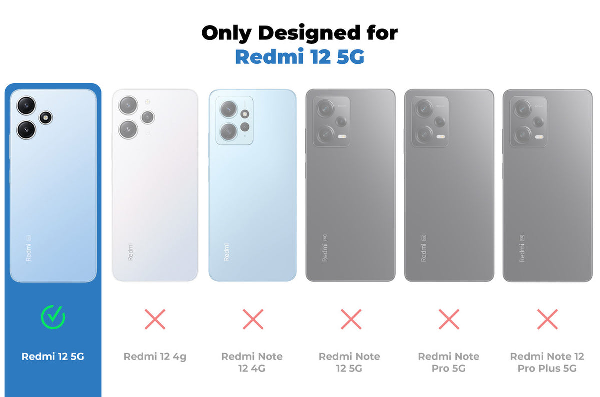 Silicone Border Transparent Back Cover for Redmi 12 5G