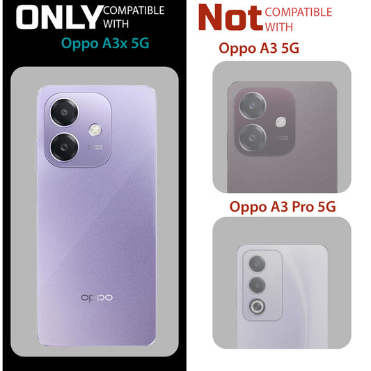 Silicone Frame Transparent Hard Back With Holder Kickstand Case For Oppo A3x 5G