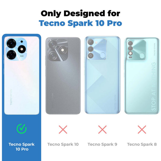 Premium Acrylic Transparent Back Cover for Tecno Spark 10 Pro