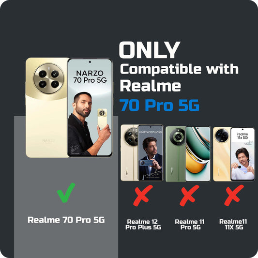 Premium Acrylic Transparent Back Cover for Realme Narzo 70 Pro 5G