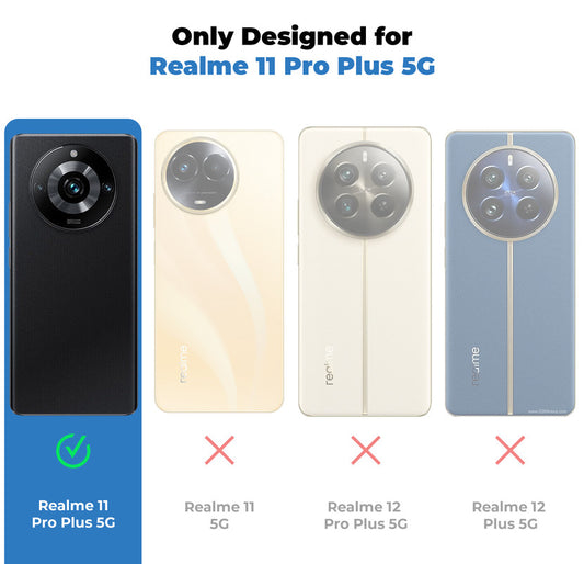 Transparent Back Cover with Silicone frame Matte Ring Holder Kickstand Case For Realme 11 Pro Plus 5G