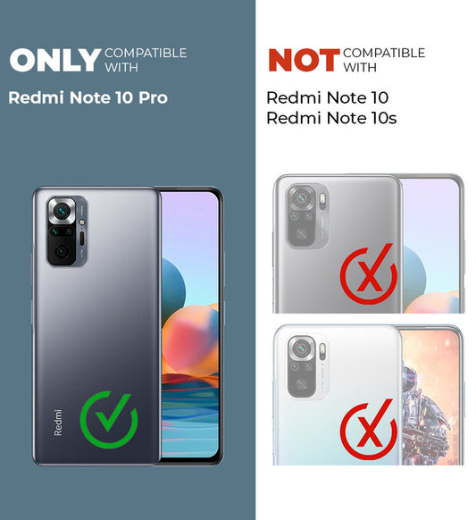 Silicone Frame Transparent Hard Back Ring Stand Case for Redmi Note 10 Pro