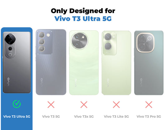 Transparent Back Cover with Silicone frame Matte Ring Holder Kickstand Case For Vivo T3 Ultra 5G