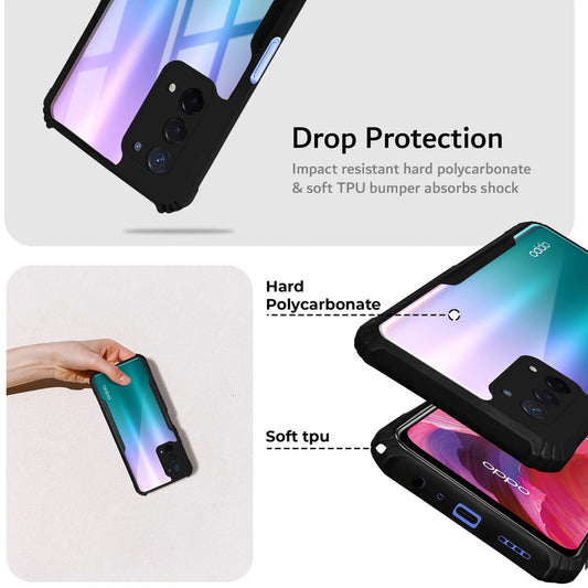 Premium Acrylic Transparent Back Cover for Oppo A74 5G