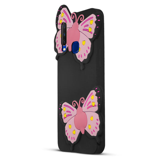 3D Vibrant Butterfly Silicone Phone Case For Vivo Y15